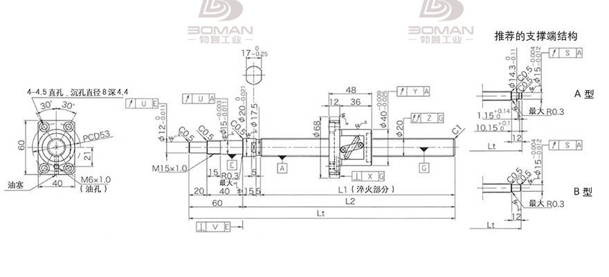 KURODA GP2005DS-BALR-0605B-C3S 日本黑田丝杆和THK丝杆