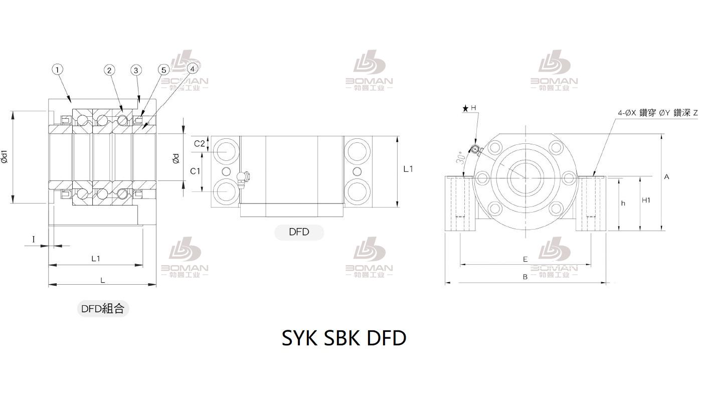 SYK MBCK25-J syk丝杆固定端和支撑端